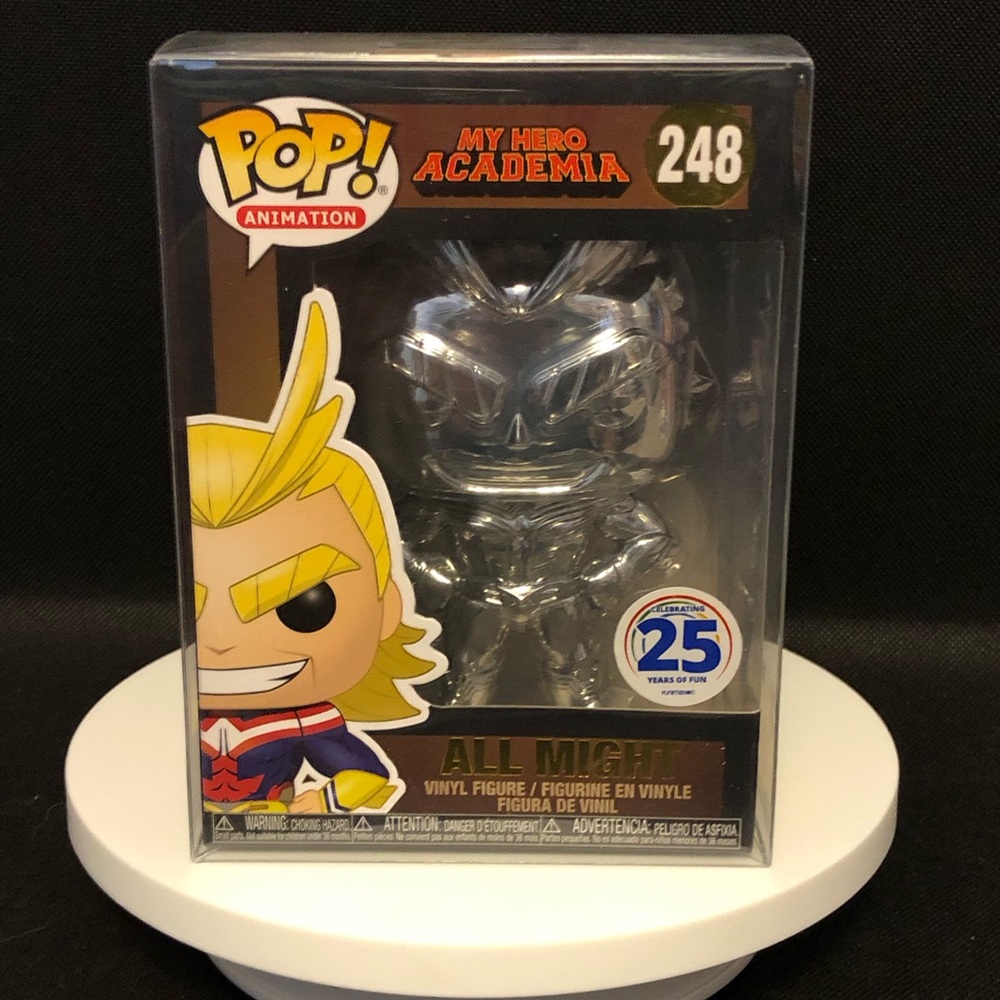 Funko POP!-My Hero Academia -All Might 25th (Silver Chrome) #248- Mint Condition